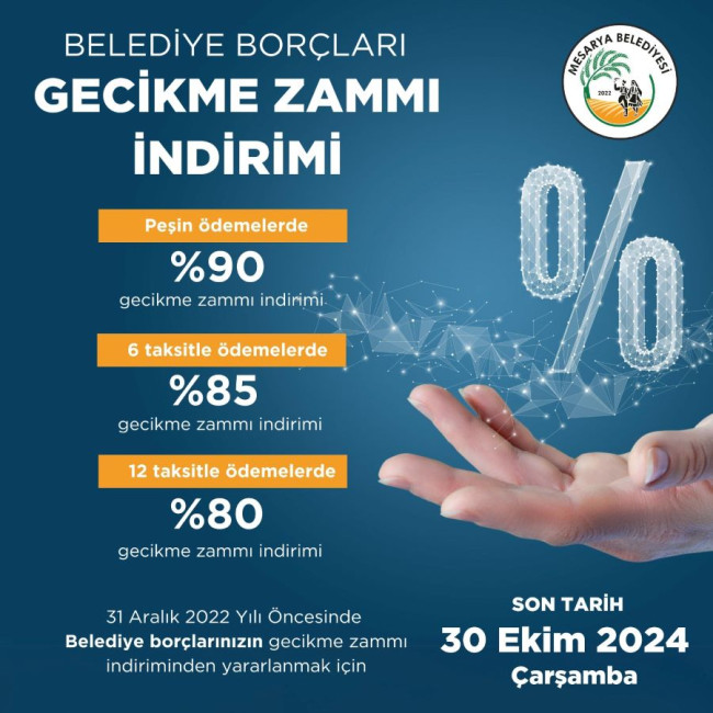 BELEDİYE BORÇLARI GEÇİKME ZAMMI İNDİRİMİ