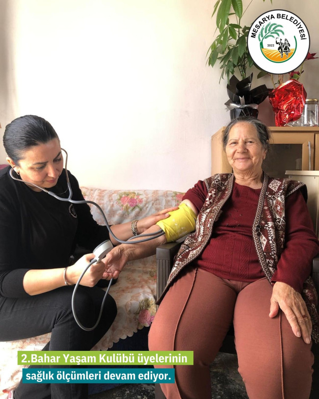 2.Bahar Yaşam Kulübü'nün Sağlık Ölçümleri devam ediyor.