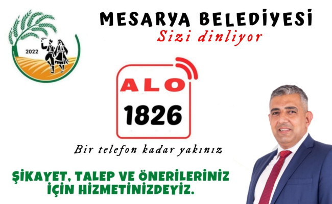 ALO 1826       ŞİKAYET, TALEP VE ÖNERİLERİNİZ İÇİN HİZMETİNİZDEYİZ.