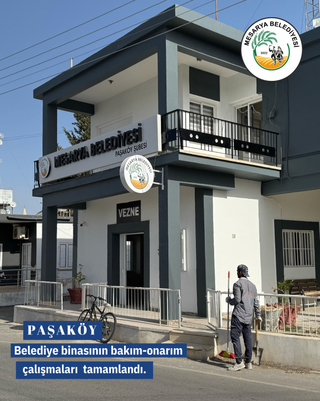PAŞAKÖY'DE BULUNAN BELEDİYE BİNASININ BAKIM - ONARIM ÇALIŞMALARI TAMAMLANDI.
