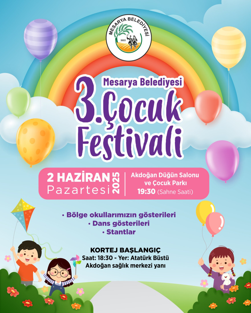 1 HAZİRAN DÜNYA ÇOCUK FESTİVALİ